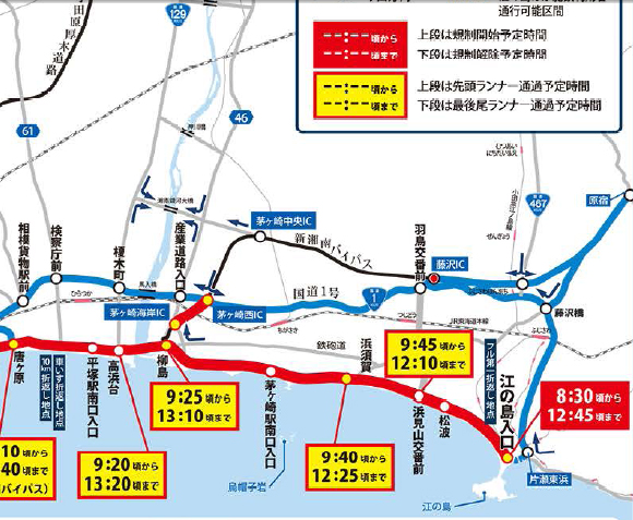 【第7回湘南国際マラソン】交通規制のお知らせ